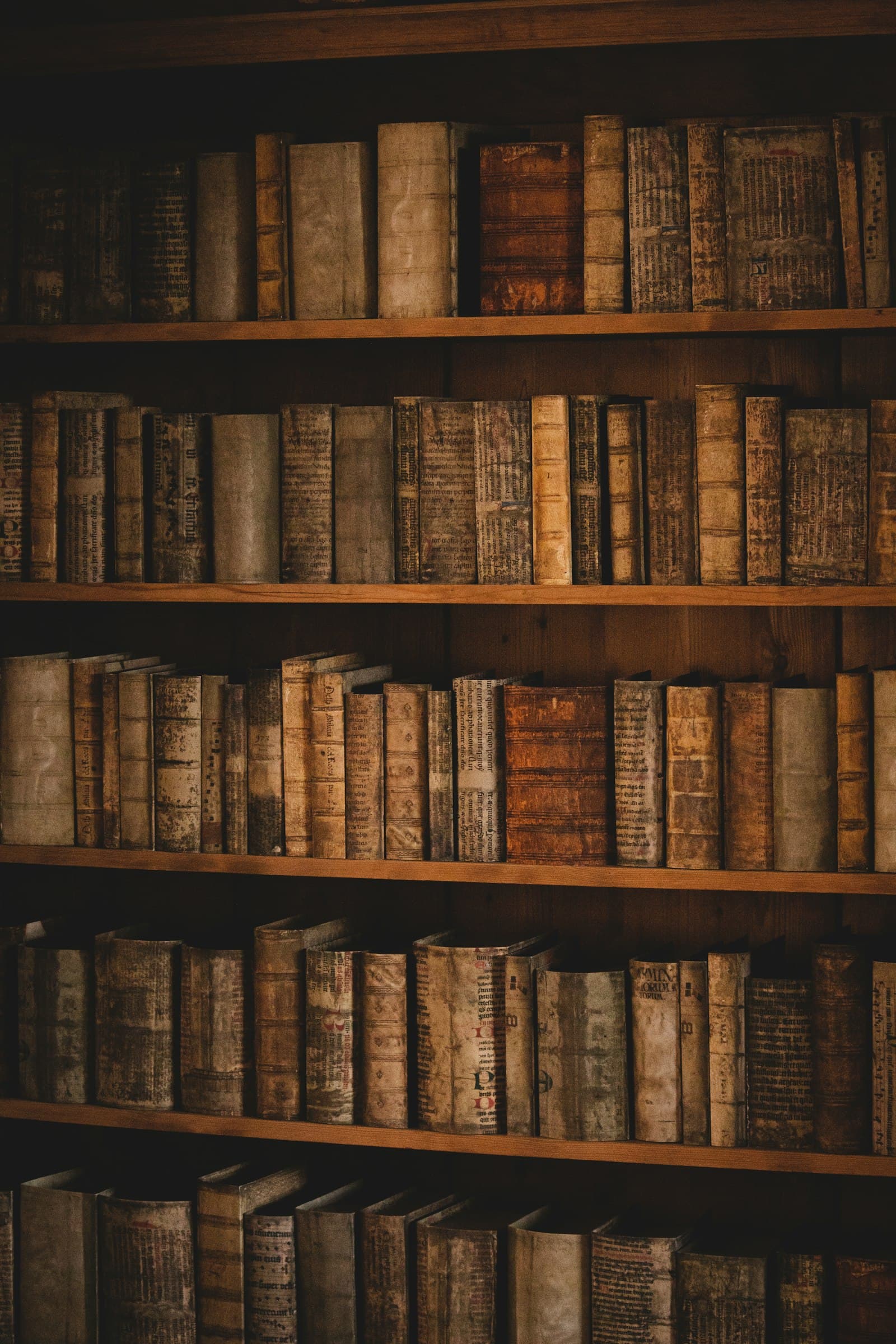 Shelves of classical Islamic books